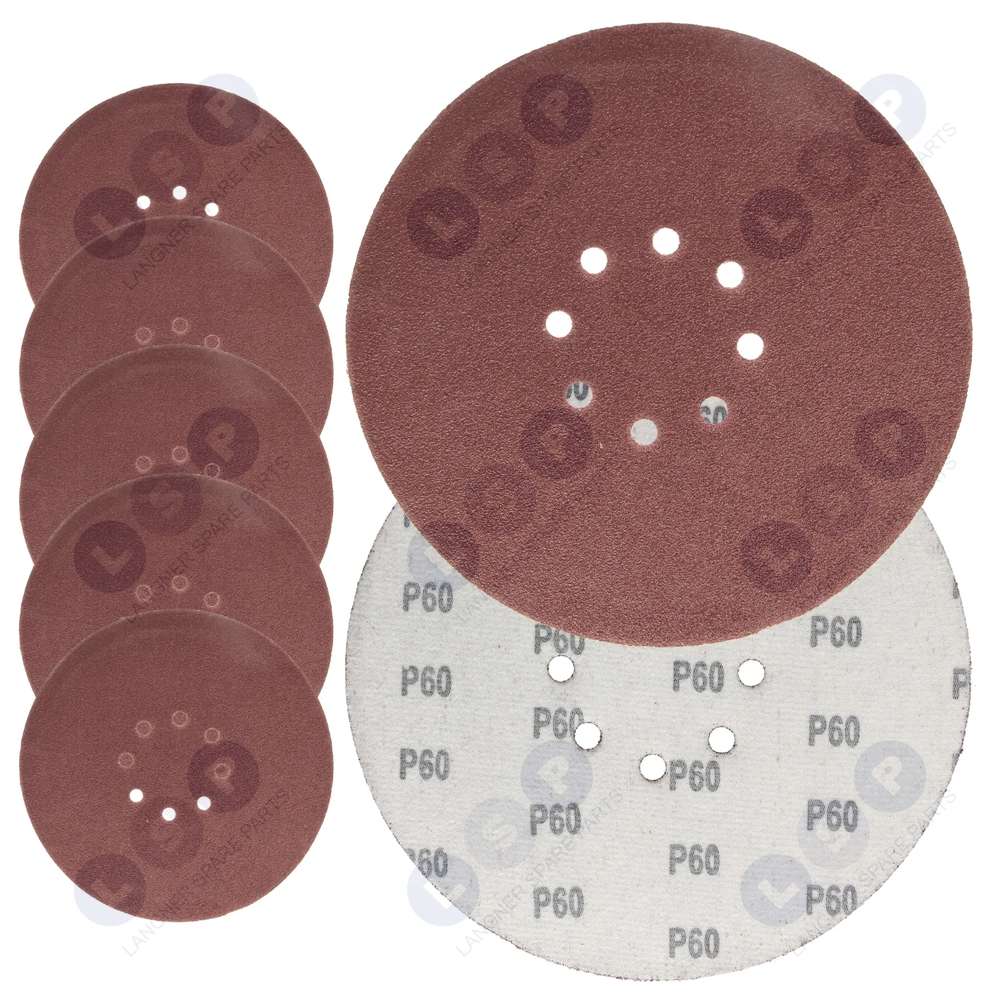 Brúsny papier 225 mm so suchým zipsom pre Žirafu P60 s otvormi, 5 ks